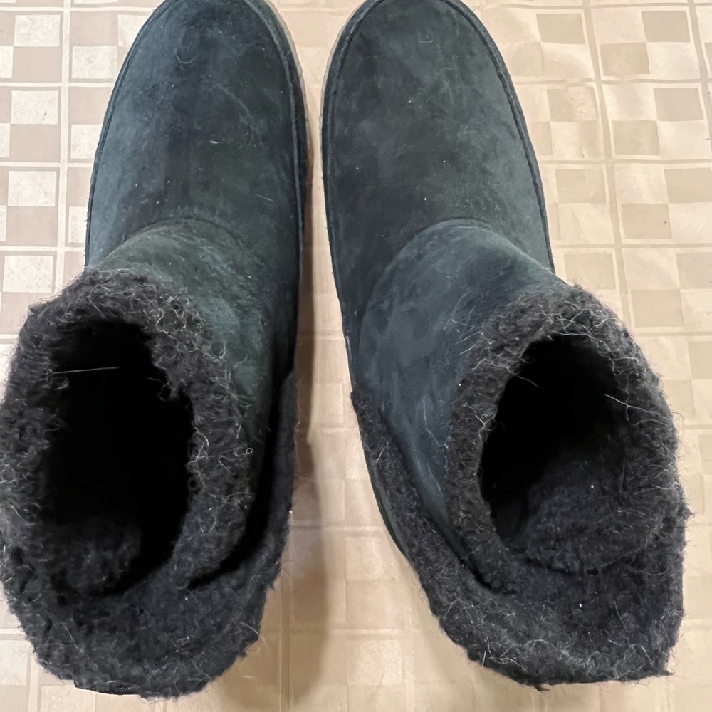 SOREL Womens Nakiska Black Snow Boots Size 12 Suede Shearling Sheepskin Bootie - Picture 4 of 7